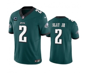 Men's Philadelphia Eagles #2 Darius Slay JR Green 2023 F.U.S.E. With 2-Star C Patch Vapor Untouchable Limited Football Stitched Jersey