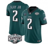 Men's Philadelphia Eagles #2 Darius Slay JR Green 2024 NFC East Champions With 3-Star C Patch F.U.S.E. Vapor Untouchable Limited Stitched Football Jersey