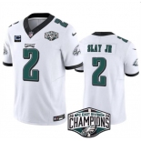 Men's Philadelphia Eagles #2 Darius Slay JR White 2024 NFC Est Champions With 3-Star C Patch F.U.S.E. Vapor Untouchable Limited Stitched Football Jersey