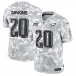 Men's Philadelphia Eagles #20 Brian Dawkins 2024 Arctic Camo Salute To Service Limited Stitched Football Jersey