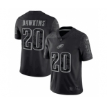 Men's Philadelphia Eagles #20 Brian Dawkins Black Reflective Limited Stitched Football Jersey