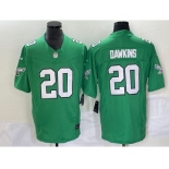 Men's Philadelphia Eagles #20 Brian Dawkins Green 2023 F.U.S.E. Vapor Untouchable Stitched Football Jersey