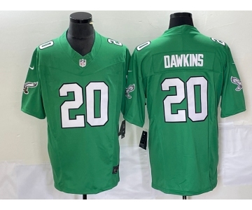 Men's Philadelphia Eagles #20 Brian Dawkins Green 2023 F.U.S.E. Vapor Untouchable Stitched Football Jersey