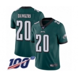 Men's Philadelphia Eagles #20 Brian Dawkins Midnight Green Team Color Vapor Untouchable Limited Player 100th Season Football Jersey