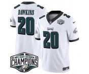 Men's Philadelphia Eagles #20 Brian Dawkins White 2024 NFC East Champions F.U.S.E. Vapor Untouchable Limited Stitched Football Jersey