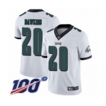 Men's Philadelphia Eagles #20 Brian Dawkins White Vapor Untouchable Limited Player 100th Season Football Jersey