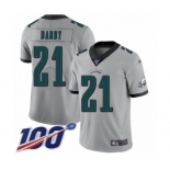 Men's Philadelphia Eagles #21 Ronald Darby Limited Silver Inverted Legend 100th Season Football Jersey