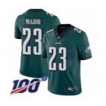 Men's Philadelphia Eagles #23 Rodney McLeod Midnight Green Team Color Vapor Untouchable Limited Player 100th Season Football Jersey