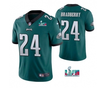 Men's Philadelphia Eagles #24 James Bradberry Green Super Bowl LVII Vapor Untouchable Limited Stitched Jersey