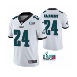 Men's Philadelphia Eagles #24 James Bradberry White Super Bowl LVII Vapor Untouchable Limited Stitched Jersey