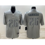 Men's Philadelphia Eagles #26 Miles Sanders Gray Atmosphere Fashion Stitched Jersey