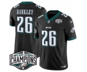 Men's Philadelphia Eagles #26 Saquon Barkley Black 2024 NFC East Champions F.U.S.E. Vapor Untouchable Limited Stitched Football Jersey