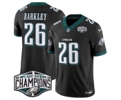 Men's Philadelphia Eagles #26 Saquon Barkley Black 2024 New NFC East Champions F.U.S.E. Vapor Untouchable Limited Stitched Football Jersey