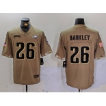 Men's Philadelphia Eagles #26 Saquon Barkley Camo Salute To Service Limited Stitched Jersey