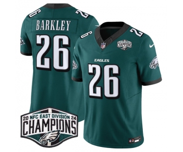 Men's Philadelphia Eagles #26 Saquon Barkley Green 2024 New NFC East Champions F.U.S.E. Vapor Untouchable Limited Stitched Football Jersey