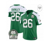 Men's Philadelphia Eagles  #26 Saquon Barkley Green White F.U.S.E. Vapor Untouchable Limited 2024 Stitched Football Jersey