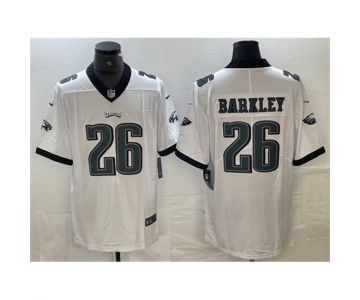 Men's Philadelphia Eagles #26 Saquon Barkley White Vapor Untouchable Limited Football Stitched Jersey