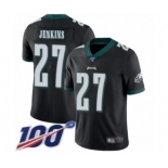 Men's Philadelphia Eagles #27 Malcolm Jenkins Black Alternate Vapor Untouchable Limited Player 100th Season Football Jersey