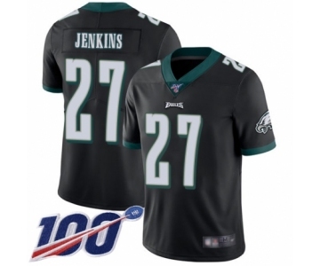 Men's Philadelphia Eagles #27 Malcolm Jenkins Black Alternate Vapor Untouchable Limited Player 100th Season Football Jersey