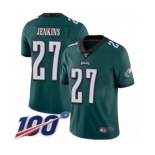 Men's Philadelphia Eagles #27 Malcolm Jenkins Midnight Green Team Color Vapor Untouchable Limited Player 100th Season Football Jersey