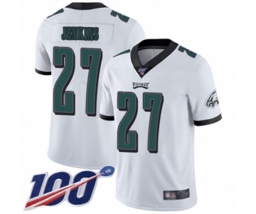 Men's Philadelphia Eagles #27 Malcolm Jenkins White Vapor Untouchable Limited Player 100th Season Football Jersey