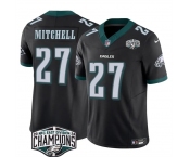 Men's Philadelphia Eagles #27 Quinyon Mitchell Black 2024 New NFC East Champions F.U.S.E. Vapor Untouchable Limited Stitched Football Jersey