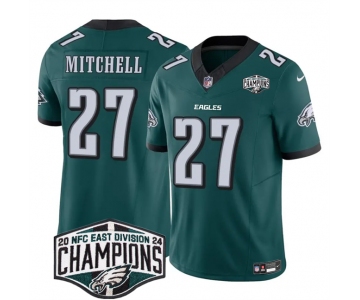 Men's Philadelphia Eagles #27 Quinyon Mitchell Green 2024 New NFC East Champions F.U.S.E. Vapor Untouchable Limited Stitched Football Jersey