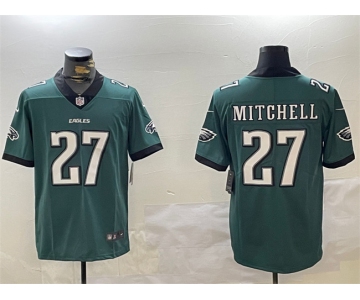 Men's Philadelphia Eagles #27 Quinyon Mitchell Green Vapor Untouchable Limited Stitched Football Jersey