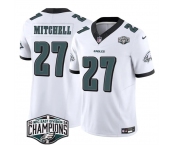 Men's Philadelphia Eagles #27 Quinyon Mitchell White 2024 New NFC East Champions F.U.S.E. Vapor Untouchable Limited Stitched Football Jersey