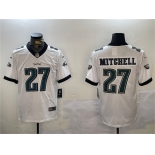 Men's Philadelphia Eagles #27 Quinyon Mitchell White Vapor Untouchable Limited Football Stitched Jersey