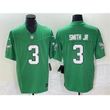 Men's Philadelphia Eagles #3 Nolan Smith JR Green 2023 F.U.S.E. Vapor Untouchable Stitched Football Jersey