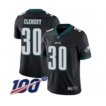 Men's Philadelphia Eagles #30 Corey Clement Black Alternate Vapor Untouchable Limited Player 100th Season Football Jersey