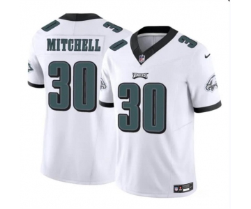 Men's Philadelphia Eagles #30 Quinyon Mitchell White 2024 Draft F.U.S.E Vapor Untouchable Limited Football Stitched Jersey