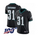 Men's Philadelphia Eagles #31 Wilbert Montgomery Black Alternate Vapor Untouchable Limited Player 100th Season Football Jersey