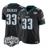 Men's Philadelphia Eagles #33 Cooper DeJean Black 2024 New NFC East Champions F.U.S.E. Vapor Untouchable Limited Stitched Football Jersey