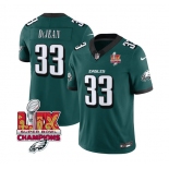 Men's Philadelphia Eagles #33 Cooper DeJean Green 2025 Eagles Logo Super Bowl LIX Patch New F.U.S.E. Vapor Untouchable Limited Football Stitched Jersey