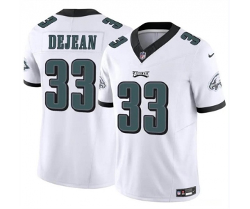 Men's Philadelphia Eagles #33 Cooper DeJean White 2024 Draft F.U.S.E. Vapor Untouchable Limited Football Stitched Jersey