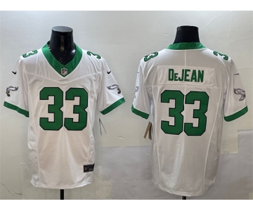 Men's Philadelphia Eagles #33 Cooper DeJean White F.U.S.E Vapor Untouchable Limited Stitched Football Jersey