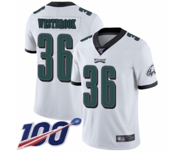 Men's Philadelphia Eagles #36 Brian Westbrook White Vapor Untouchable Limited Player 100th Season Football Jersey