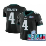 Men's Philadelphia Eagles #4 Jake Elliott Limited Black Super Bowl LVII Vapor Jersey