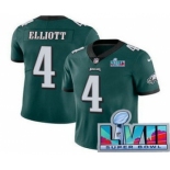 Men's Philadelphia Eagles #4 Jake Elliott Limited Green Super Bowl LVII Vapor Jersey