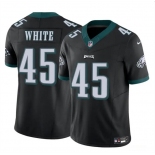 Men's Philadelphia Eagles #45 Devin White Black 2023 F.U.S.E Vapor Untouchable Limited Football Stitched Jersey