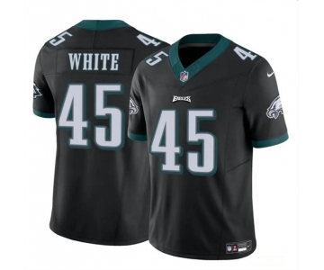 Men's Philadelphia Eagles #45 Devin White Black 2023 F.U.S.E Vapor Untouchable Limited Football Stitched Jersey