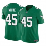 Men's Philadelphia Eagles #45 Devin White Green 2023 F.U.S.E Throwback Vapor Untouchable Limited Football Stitched Jersey