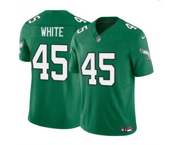 Men's Philadelphia Eagles #45 Devin White Green 2023 F.U.S.E Throwback Vapor Untouchable Limited Football Stitched Jersey