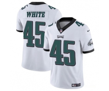 Men's Philadelphia Eagles #45 Devin White White Vapor Untouchable Limited Football Stitched Jersey