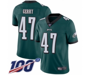 Men's Philadelphia Eagles #47 Nate Gerry Midnight Green Team Color Vapor Untouchable Limited Player 100th Season Football Jersey