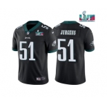 Men's Philadelphia Eagles #51 Cam Jurgens Black Super Bowl LVII Vapor Untouchable Limited Stitched Jersey