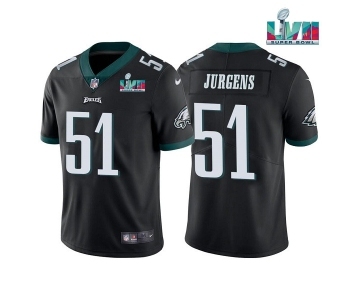 Men's Philadelphia Eagles #51 Cam Jurgens Black Super Bowl LVII Vapor Untouchable Limited Stitched Jersey