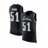 Men's Philadelphia Eagles #51 Zach Brown Black Rush Player Name & Number Tank Top Football Jersey